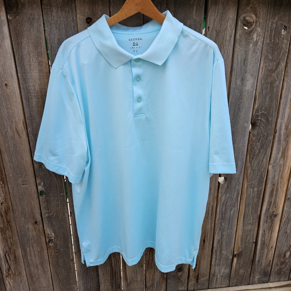George Sky Blue Men's Polo Shirt Size XL - Picture 5 of 16